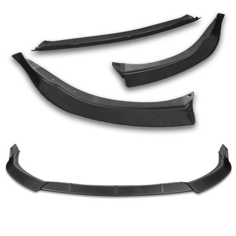 Jetcruise GT Style Front Bumper Lip Chin Spoiler For 2014-2016 Toyota Corolla L & LE – PU, Unpainted Black