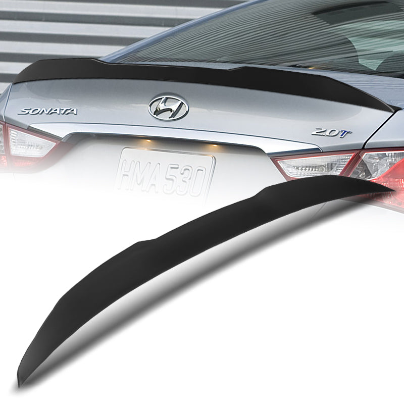 thumbnail image 2 of W-Power V-Style Trunk Spoiler For Hyundai Sonata 2011-2014 – Unpainted Black ABS, 2-SP-9076-BK 2 of 4
