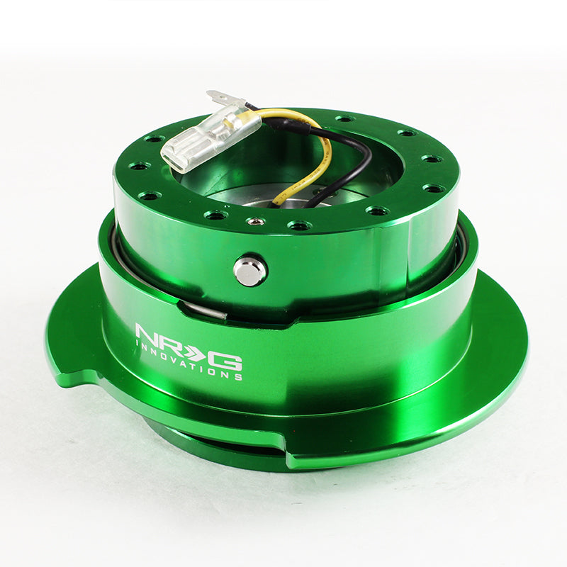 NRG Green Ball Lock Aluminum 6-Bolt Steering Wheel Gen 2.5 Quick