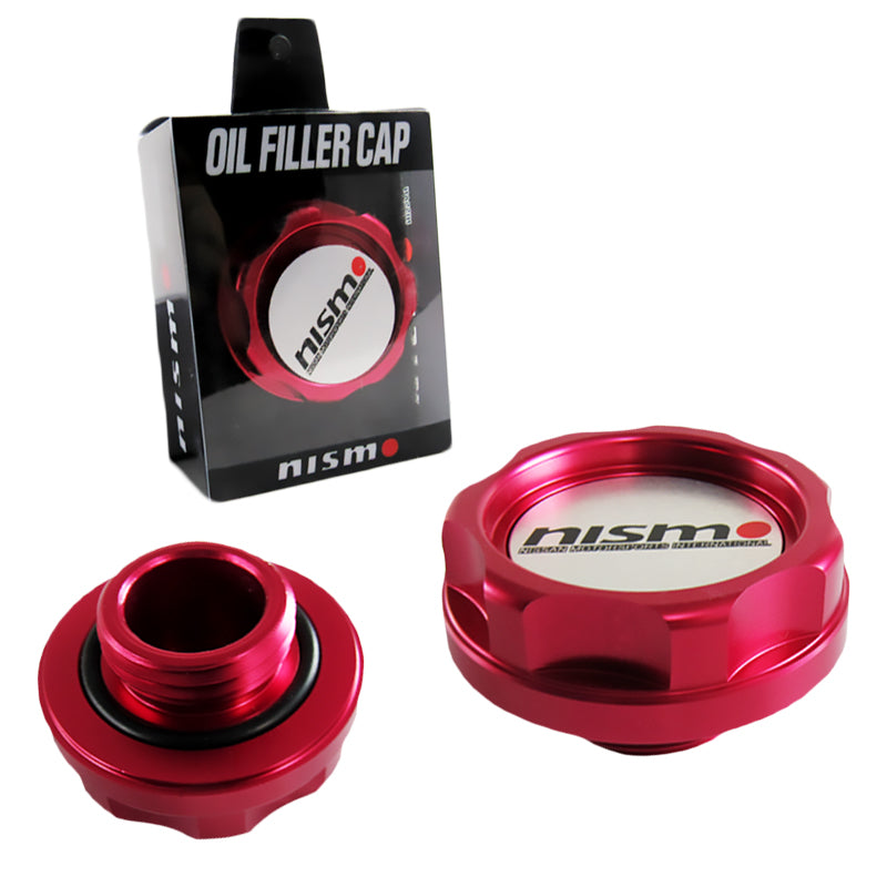 Red CNC Billet Racing Oil Filler Cap - For Nissan, Infiniti Performance Engines