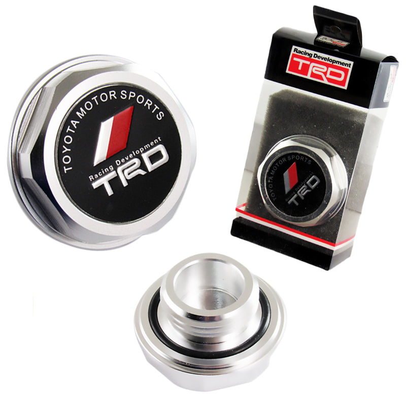Silver Middle Finger Oil Cap Cover - CNC Aluminum Replacement For Toyota Screw-in Oil Filter Caps