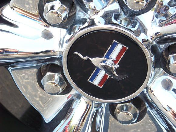 4PCS For Ford Mustang Horse Black Wheel Rim Center Hub Caps Clips 2.68