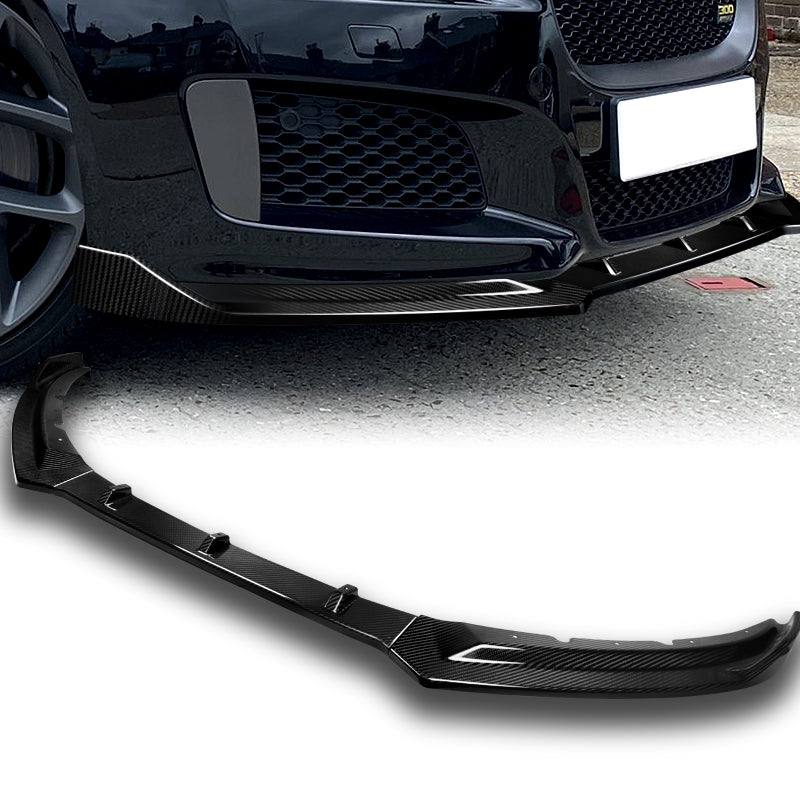 Real Carbon Fiber Car Front Bumper Splitter Lip Spoiler For Jaguar