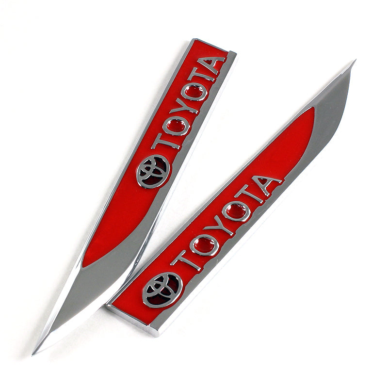 Toyota Red 3D Metal Emblem Sticker x2 – MAKOTO_JDM