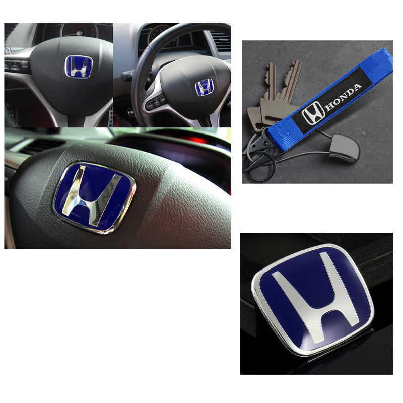 Honda Car Emblem Metal Keychain Collection