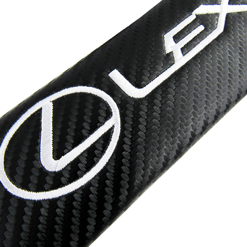 Lexus Black Carbon Fiber Look Seat Belt Cover X2 MAKOTO_JDM