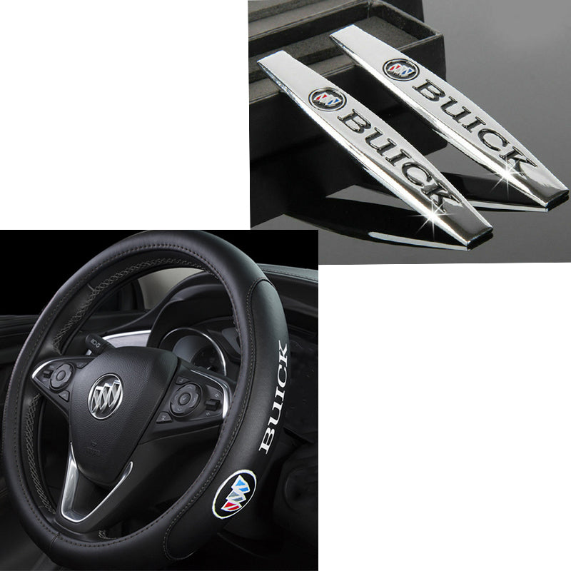 BUICK Set Black 15 Diameter Car Auto Steering Wheel Cover Quality