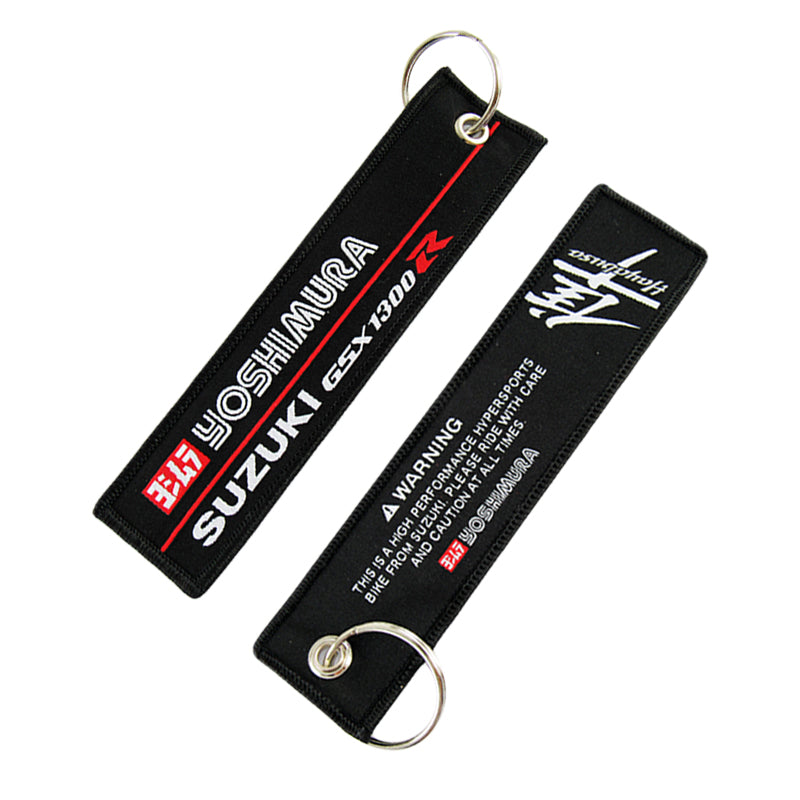 GSX1300R YOSHIMURA SUZUKI Keychain Fabric Strap Keyring Motorcycle Key