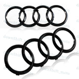 1 Set Black or Chrome Grill Front + Rear A1 A3 A4 S4 A5 S5 A6 S6 SQ7 TT Badge Emblem (Straight Clips)