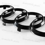 1 Set Black or Chrome Grill Front + Rear A1 A3 A4 S4 A5 S5 A6 S6 SQ7 TT Badge Emblem (Straight Clips)