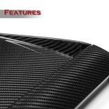 V-Style For 2008 - 2015 Mitsubishi Lancer Evolution 10 / Ralliart Real Carbon Fiber Air Intake Bonnet Hood Vents