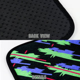 New 4Pcs JDM Style Racing Fabric Floor Mats interior carpets Universal