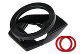 Lambo-Style Aluminum Engine Start/Stop Button Ring Cover Trim -Black