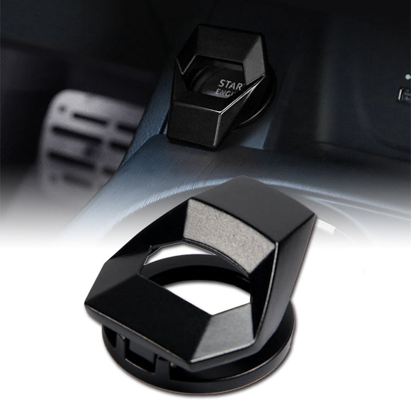 Lambo-Style Aluminum Engine Start/Stop Button Ring Cover Trim -Black