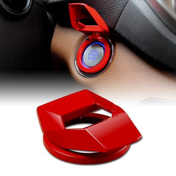 Lambo-Style Aluminum Engine Start/Stop Button Ring Cover Trim -Red