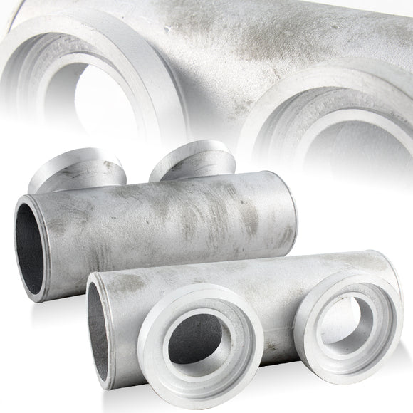 Dual 2.5” Inlet Turbo BOV Adapter T6061 Aluminum Pipe –Fits SQV/SSQV Blow Off Valves