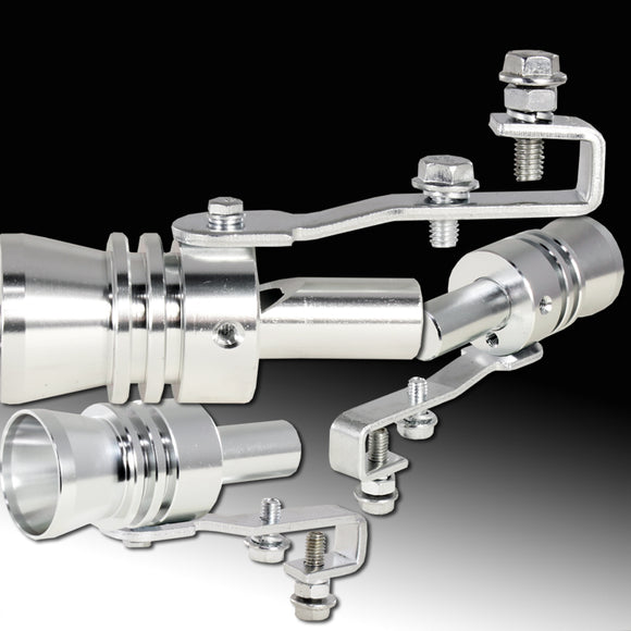 Universal Chrome Fake Turbo Blow-off Valve Sound Exhaust Whistle Simulator –Size XL