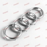 For Rings A1 A4 A5 A8 S8 Q7 Matte Black Grille Front + Rear Badge Emblem 2pcs Set (10.75" x 3.66")
