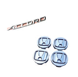 4PCS Wheel Center Caps 2003-2007 Honda Accord 3D Chrome Logo 69 MM / 2.72" with Rear Emblem Set