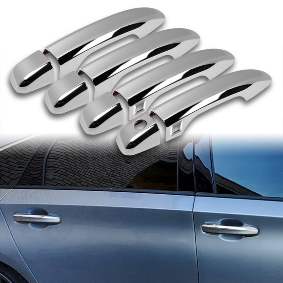 For 2018 - 2022 Honda Accord Sedan Mirror Chrome Exterior Door Pull Handle Lever Cover Cap Trim Kit W/2-Smart Keyhole