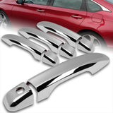 For 2018 - 2022 Honda Accord Sedan Mirror Chrome Exterior Door Pull Handle Lever Cover Cap Trim Kit No Smart Keyhole