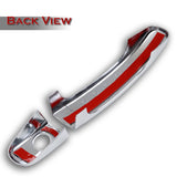 For 2012 - 2023 Ford Ranger Mirror Chrome Exterior Door Pull Handle Lever Cover Cap Trim Kit No Smart Keyhole