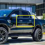 For 2012 - 2023 Ford Ranger Mirror Chrome Exterior Door Pull Handle Lever Cover Cap Trim Kit No Smart Keyhole