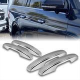 For 2018 - 2024 Ford Expedition Mirror Chrome Exterior Door Pull Handle Lever Cover Cap Trim Kit No Smart Keyhole