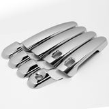 For 2010 - 2019 Ford Taurus Mirror Chrome Exterior Door Pull Handle Lever Cover Cap Trim Kit W/ 2-Smart Keyhole