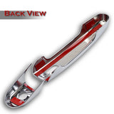 For 2010 - 2019 Ford Taurus Mirror Chrome Exterior Door Pull Handle Lever Cover Cap Trim Kit W/ 2-Smart Keyhole