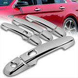 For 2010 - 2019 Ford Taurus Mirror Chrome Exterior Door Pull Handle Lever Cover Cap Trim Kit W/ 2-Smart Keyhole