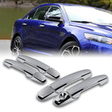 For 2010 - 2019 Ford Taurus Mirror Chrome Exterior Door Pull Handle Lever Cover Cap Trim Kit W/O Smart Keyhole