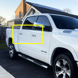 For 2019 - 2025 Dodge Ram 1500 Mirror Chrome Exterior Door Pull Handle Lever Cover Cap Trim Kit No Smart Keyhole