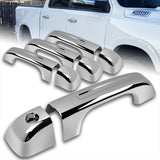 For 2019 - 2025 Dodge Ram 1500 Mirror Chrome Exterior Door Pull Handle Lever Cover Cap Trim Kit No Smart Keyhole