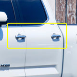For 2022 - 2025 Toyota Tundra / Sequoia / Tacoma Mirror Chrome Exterior Door Pull Handle Lever Cover Cap Trim Kit No Smart Keyhole