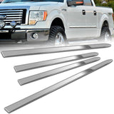 For 2009 – 2014 Ford F-150 F150 Crew Cab 4-DR Chrome ABS Body Side Moldings Trim 4-PCS Set