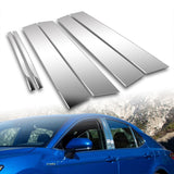 For 2018 - 2024 Toyota Camry Mirror Chrome Exterior Stainless Car Window Door Pillar Trim 6-PCS