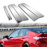 For 2018 - 2024 Toyota Camry Mirror Chrome Exterior Stainless Car Window Door Pillar Trim 6-PCS