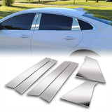 For 2016 - 2025 Chevrolet Chevy Malibu Mirror Chrome Exterior Stainless Car Window Door Pillar Trim 6-PCS