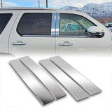 For 2007 - 2014 Cadillac Escalade Mirror Chrome Exterior Stainless Car Window Door Pillar Trim 4-PCS