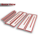 For 2019 - 2025 Chevrolet Silverado / GMC Sierra 1500 Mirror Chrome Exterior Stainless Car Window Door Pillar Trim 6-PCS