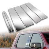 For 2019 - 2025 Chevrolet Silverado / GMC Sierra 1500 Mirror Chrome Exterior Stainless Car Window Door Pillar Trim 6-PCS