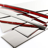 For 2019 - 2025 Toyota RAV4 Mirror Chrome Exterior Stainless Car Window Door Pillar Trim 6-PCS