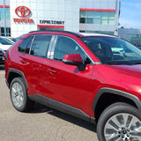 For 2019 - 2025 Toyota RAV4 Mirror Chrome Exterior Stainless Car Window Door Pillar Trim 6-PCS