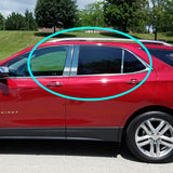 For 2018 - 2024 Chevrolet Chevy Equinox Mirror Chrome Exterior Stainless Car Window Door Pillar Trim 6-PCS