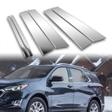 For 2018 - 2024 Chevrolet Chevy Equinox Mirror Chrome Exterior Stainless Car Window Door Pillar Trim 6-PCS