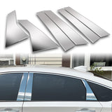 For 2018 - 2022 Honda Accord 4-DR/Sedan Mirror Chrome Exterior Stainless Car Window Door Pillar Trim 6-PCS