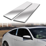 For 2016 - 2020 Honda Civic 2DR/Coupe Mirror Chrome Exterior Stainless Car Window Door Pillar Trim 2-PCS