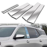 For 2018 - 2022 GMC Terrain Mirror Chrome Exterior Stainless Car Window Door Pillar Trim 6-PCS