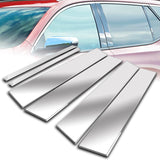 For 2018 - 2022 GMC Terrain Mirror Chrome Exterior Stainless Car Window Door Pillar Trim 6-PCS